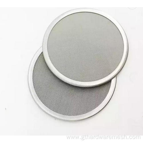 Rimmed Round Stainless Steel Mesh Filter